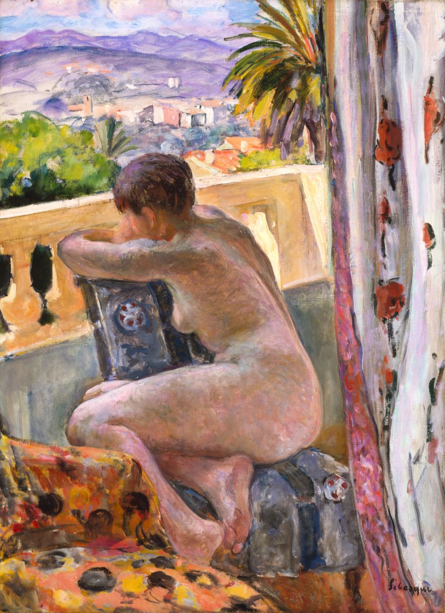 Akt w oknie (olej na płótnie) autorstwa Henri Lebasque