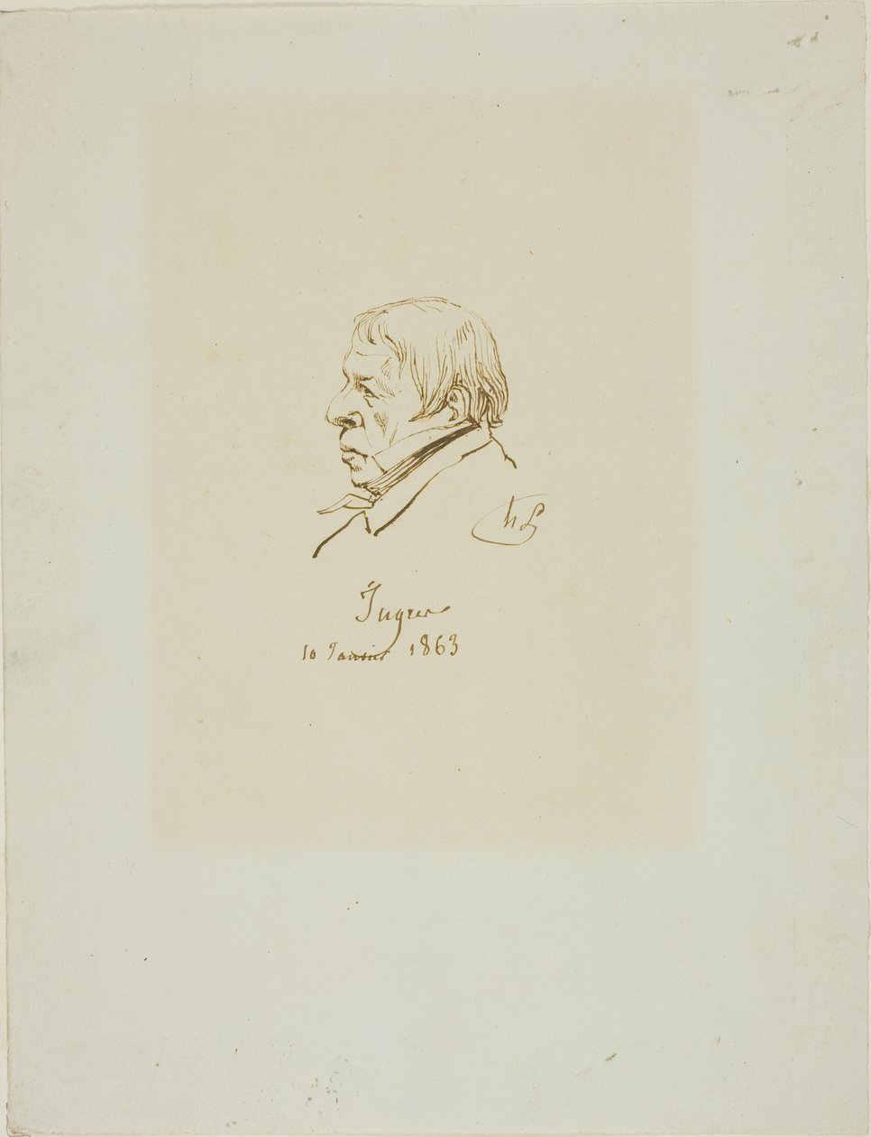 Jean Auguste Dominique Ingres autorstwa Henri Lehmann