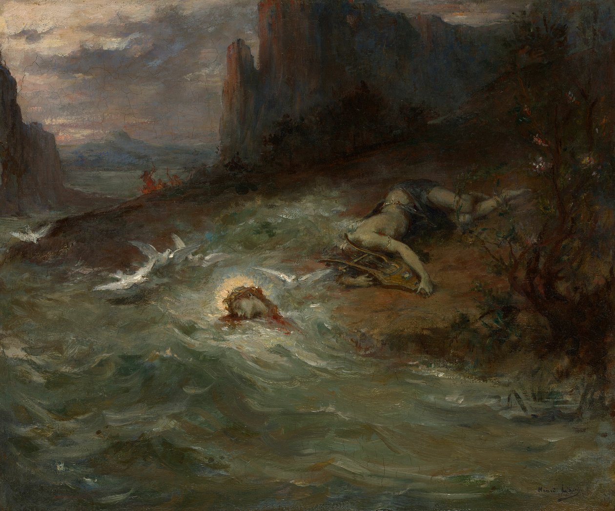 Śmierć Orfeusza autorstwa Henri Leopold Levy