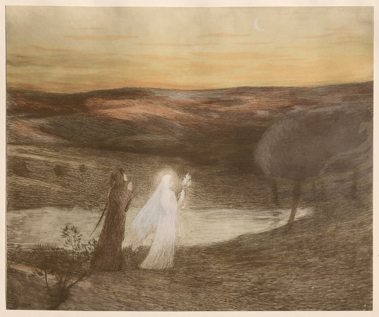 Dante spotyka Beatrice , 1898. autorstwa Henri Martin