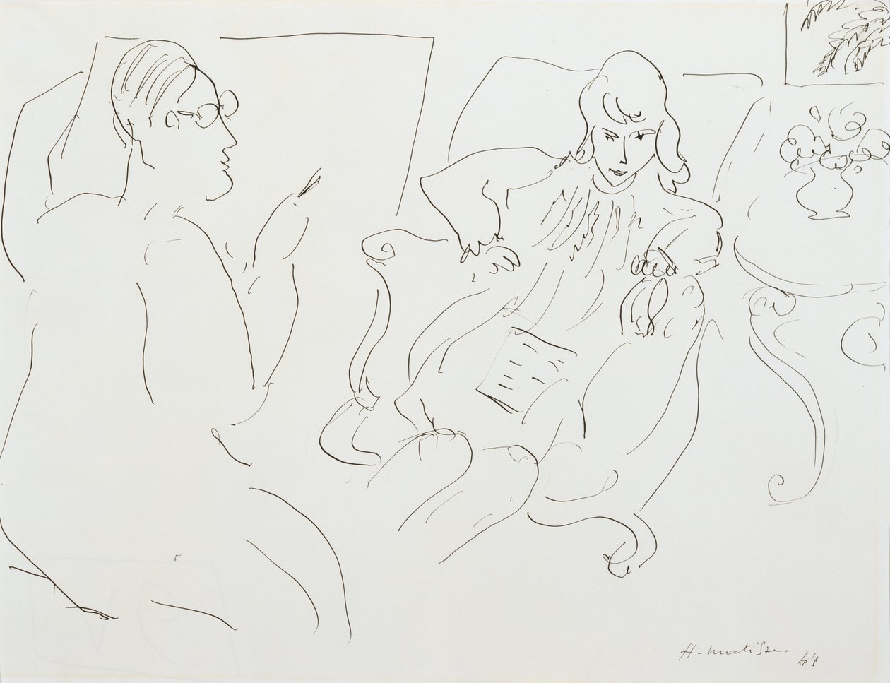 Artysta z modelką autorstwa Henri Matisse