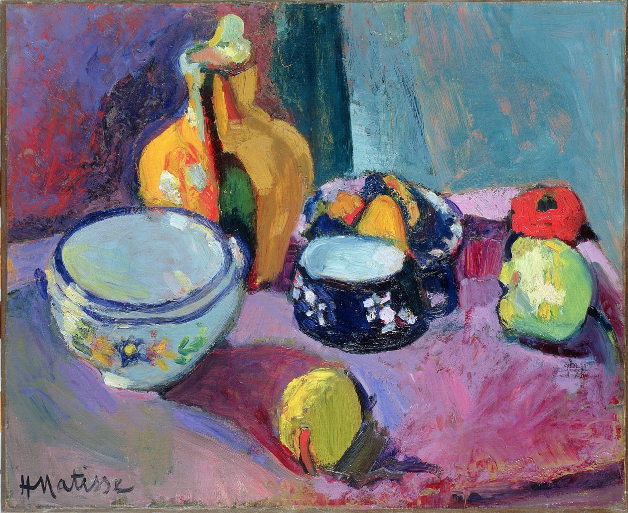 Naczynia i owoce autorstwa Henri Matisse