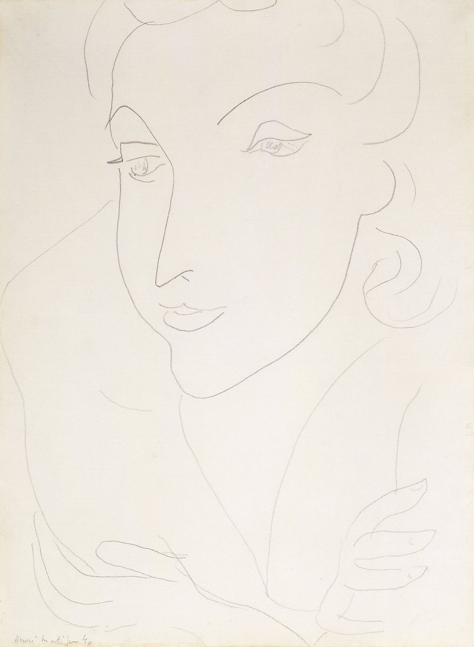 Głowa młodej kobiety autorstwa Henri Matisse