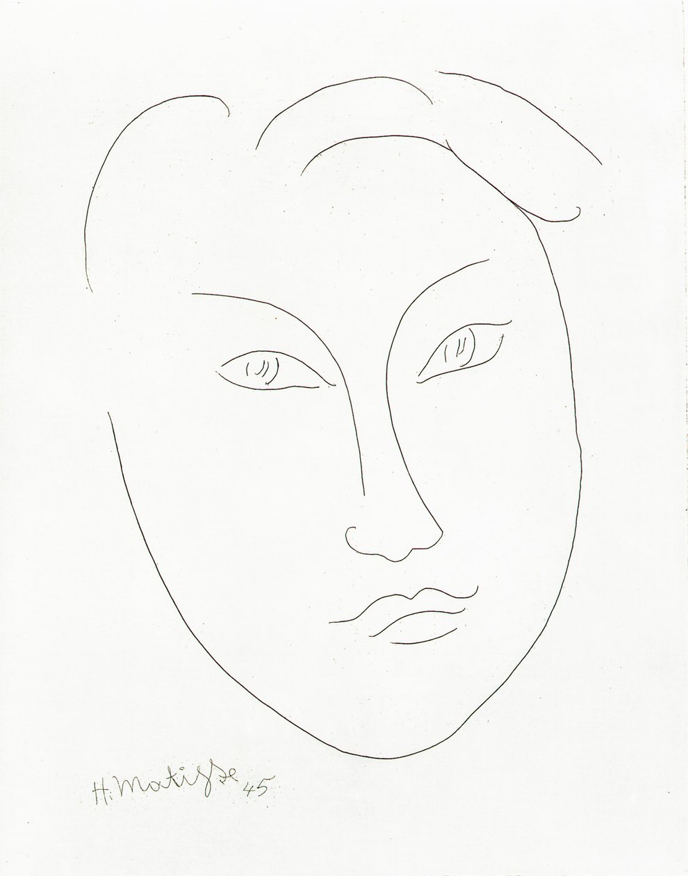 Maska młodego chłopca autorstwa Henri Matisse