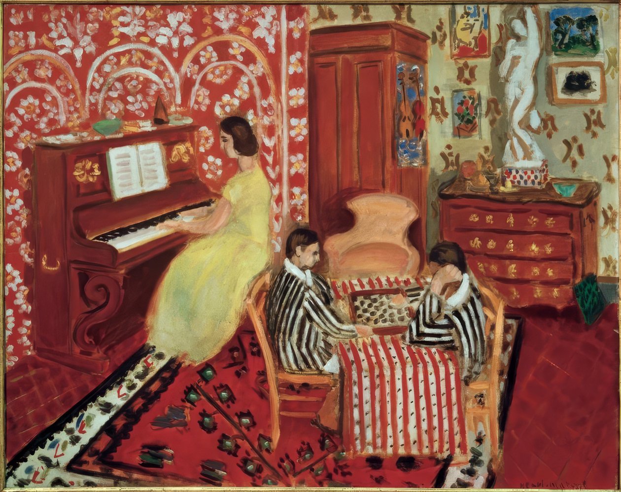 Pianista i damy grające autorstwa Henri Matisse