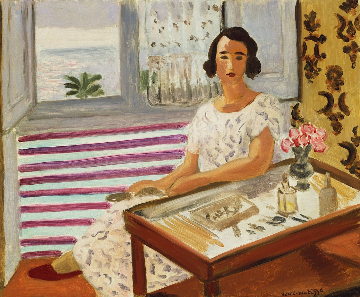 Kobieta siedząca przy toaletce autorstwa Henri Matisse