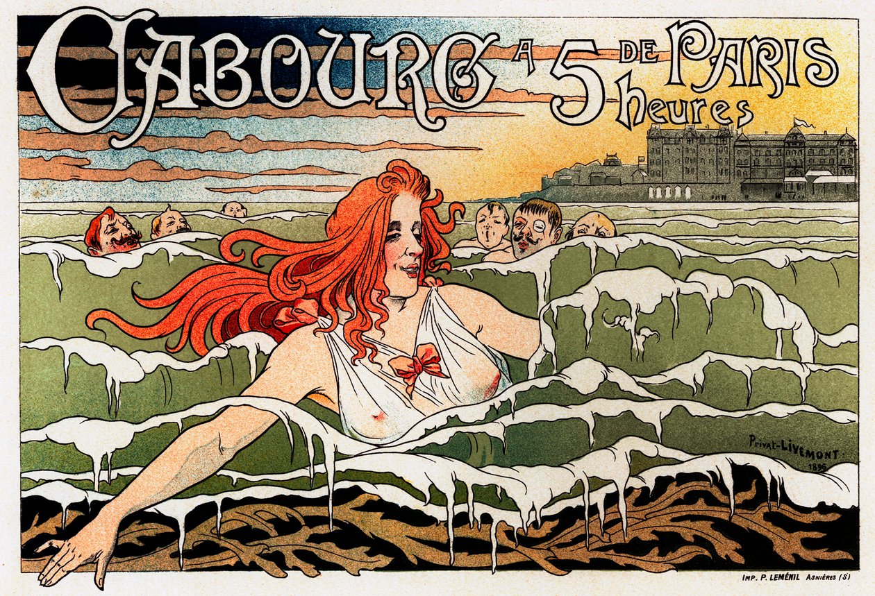 Plakat kasyna w Cabourg, 1896 r autorstwa Henri Henri Antoine Théodore Livemont