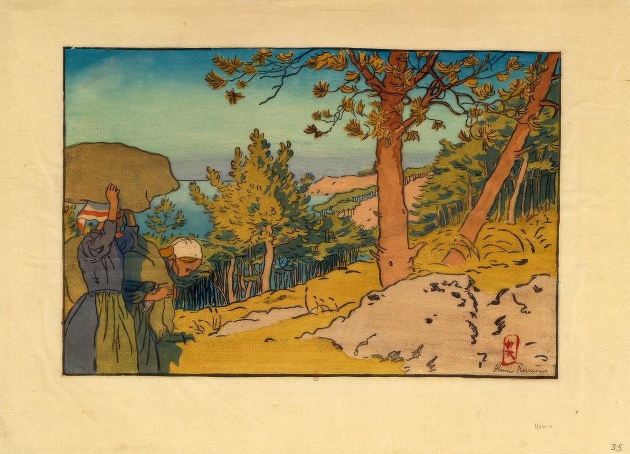 Lasy sosnowe w Kermarie (Loguivy) autorstwa Henri Rivière