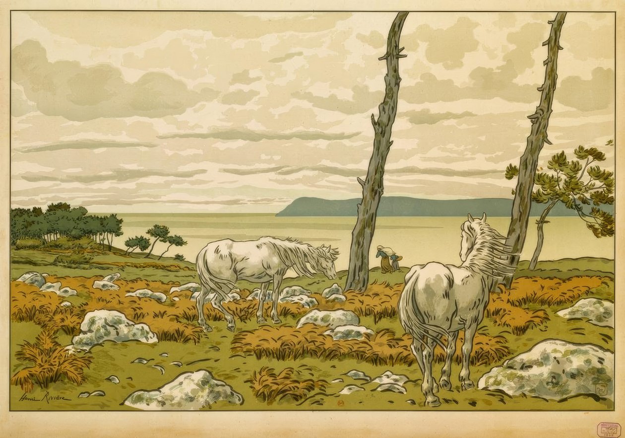 W łazience autorstwa Henri Rivière