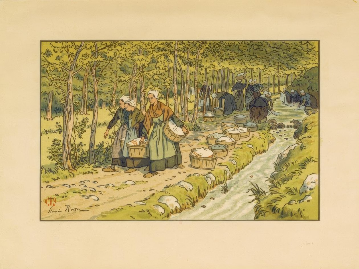 Pralnia w Tréboul autorstwa Henri Rivière