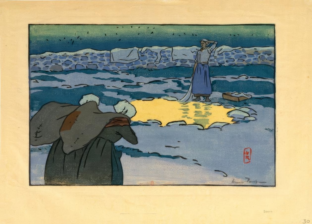 Pralnia w Haut-Trestraou autorstwa Henri Rivière