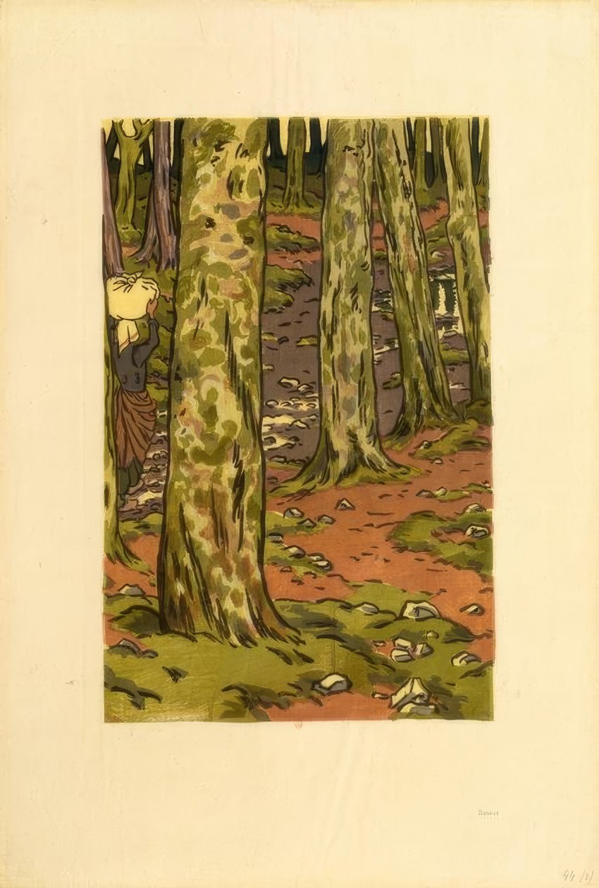 Pralnia w lesie w Loguivy autorstwa Henri Rivière