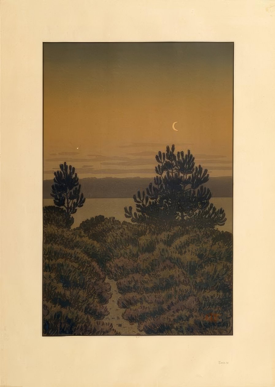 Pierwsza gwiazda w Landiris autorstwa Henri Rivière