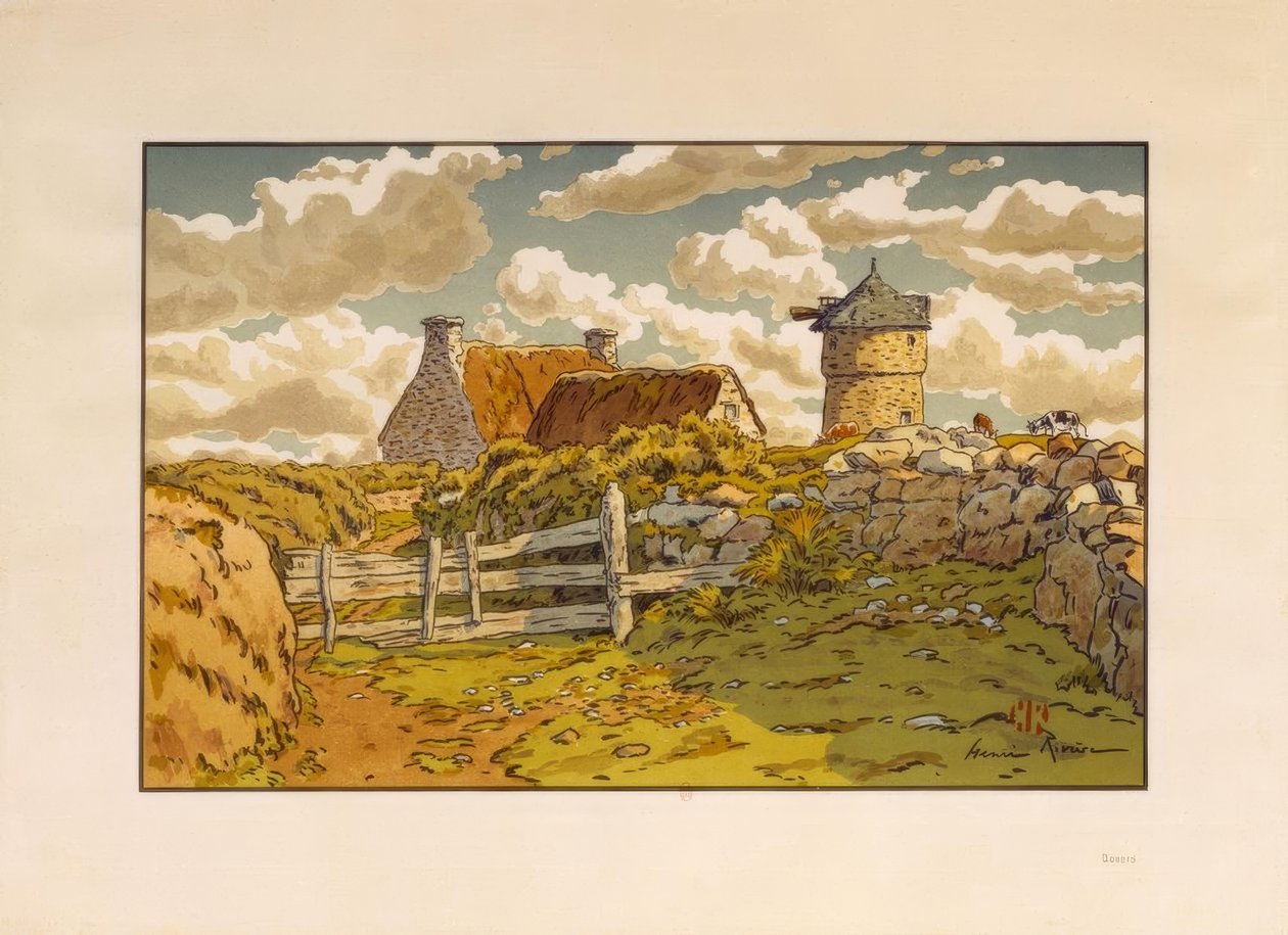 Stary młyn w Loguivy autorstwa Henri Rivière