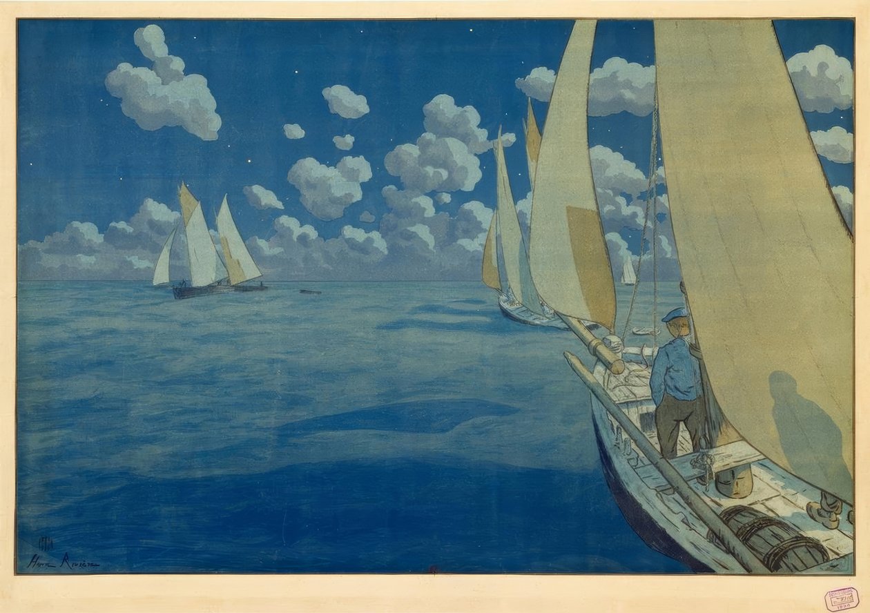 Noc na morzu autorstwa Henri Rivière