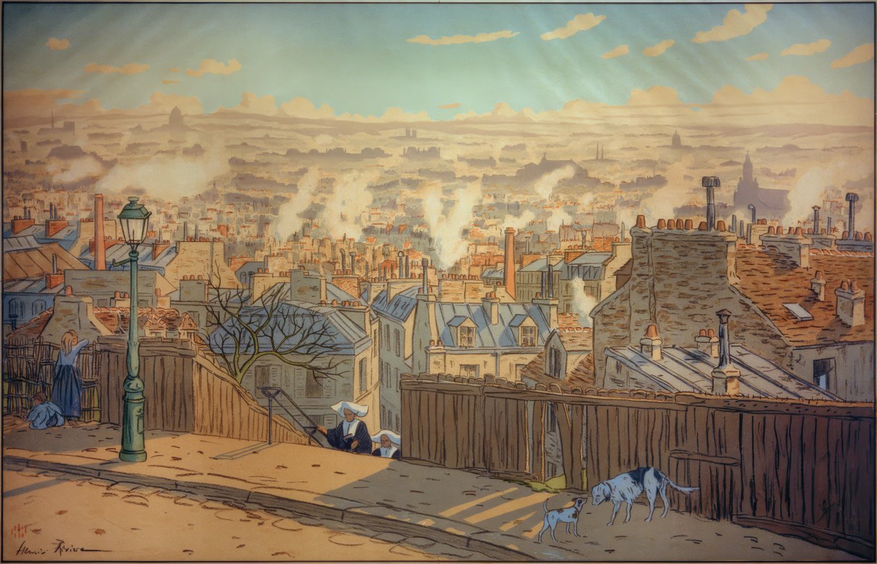 Paryż z widokiem na Montmartre autorstwa Henri Rivière