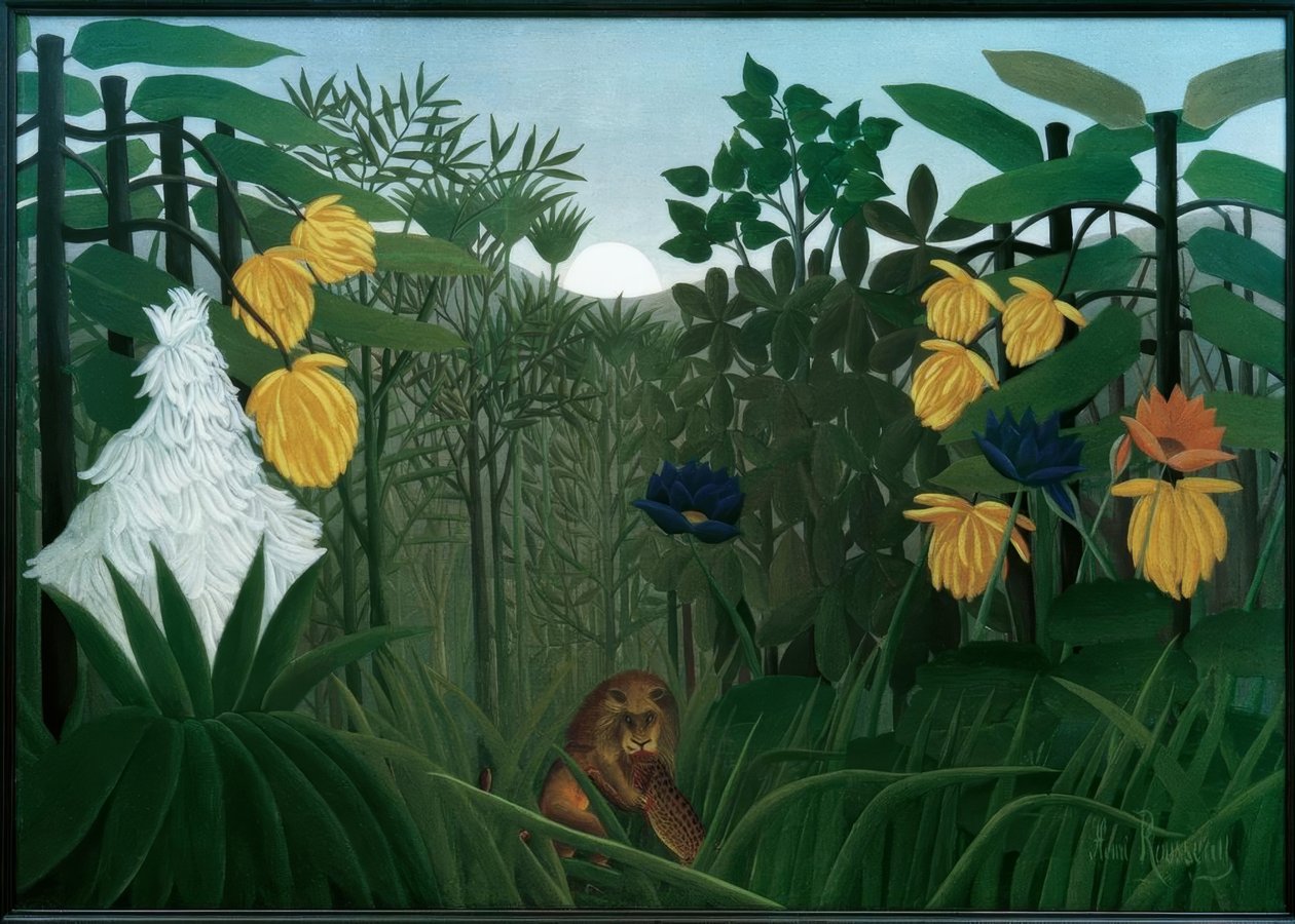Posiłek lwa autorstwa Henri Rousseau