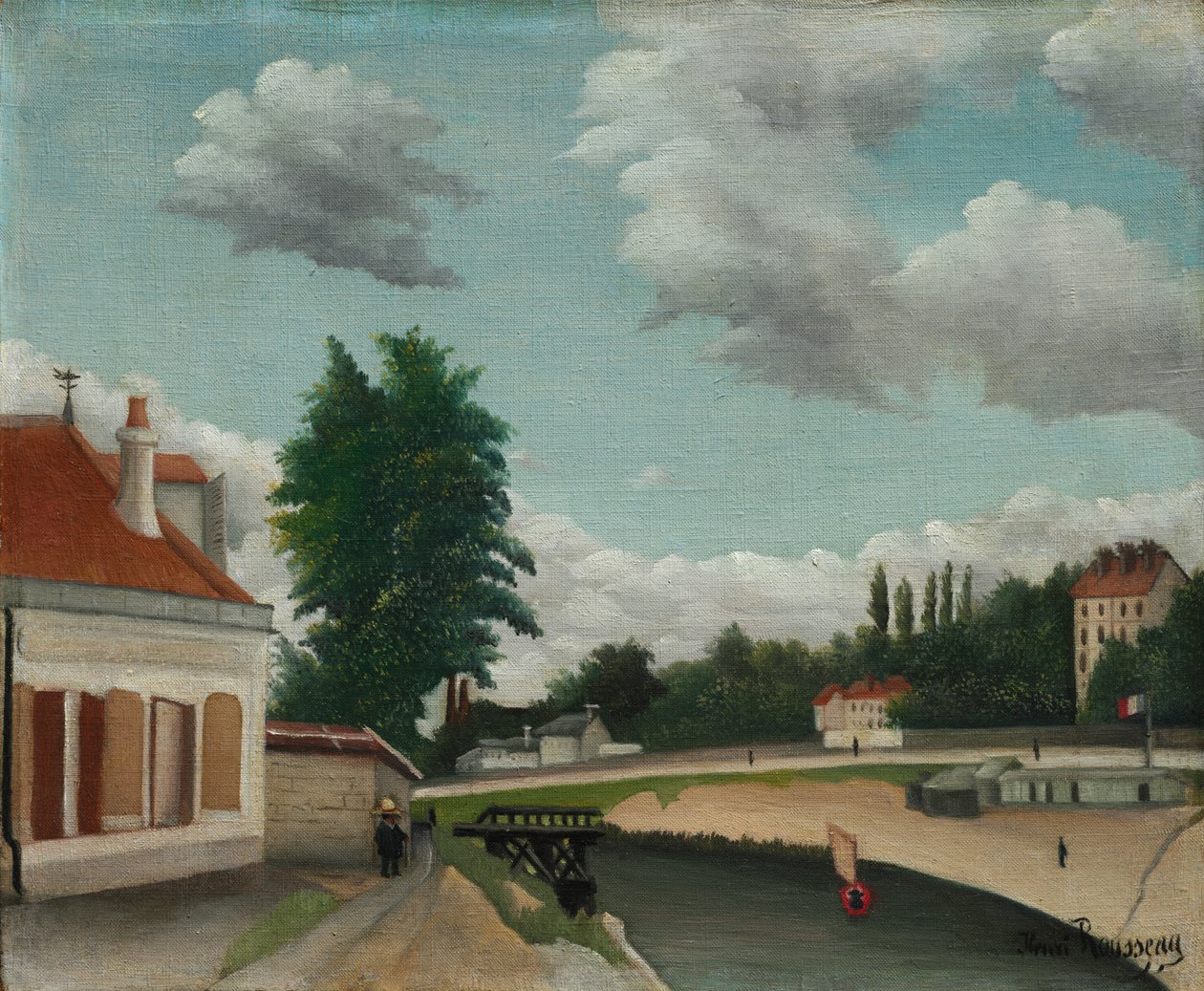 Przedmieścia Paryża autorstwa Henri Rousseau