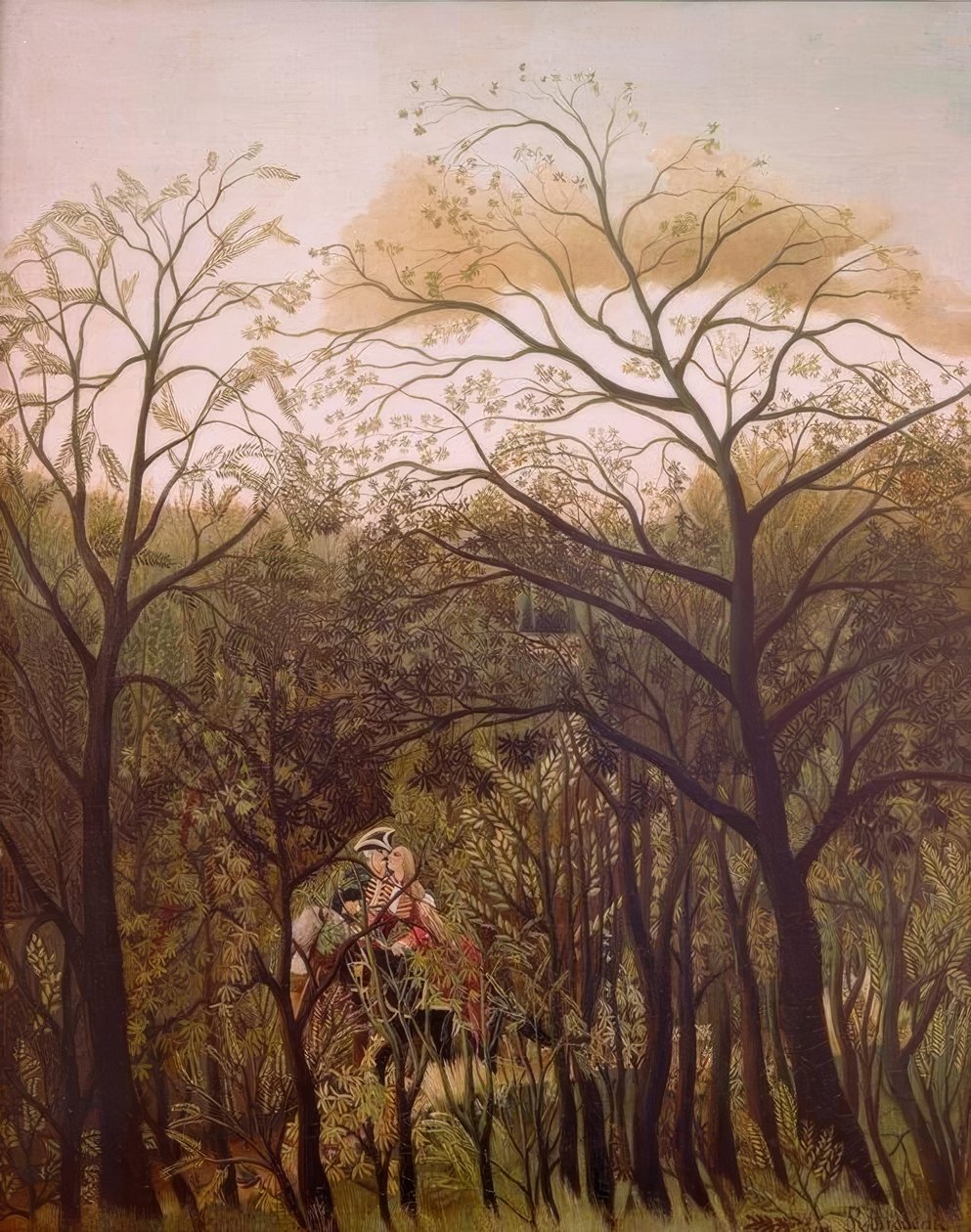 Spotkaj się w lesie autorstwa Henri Rousseau