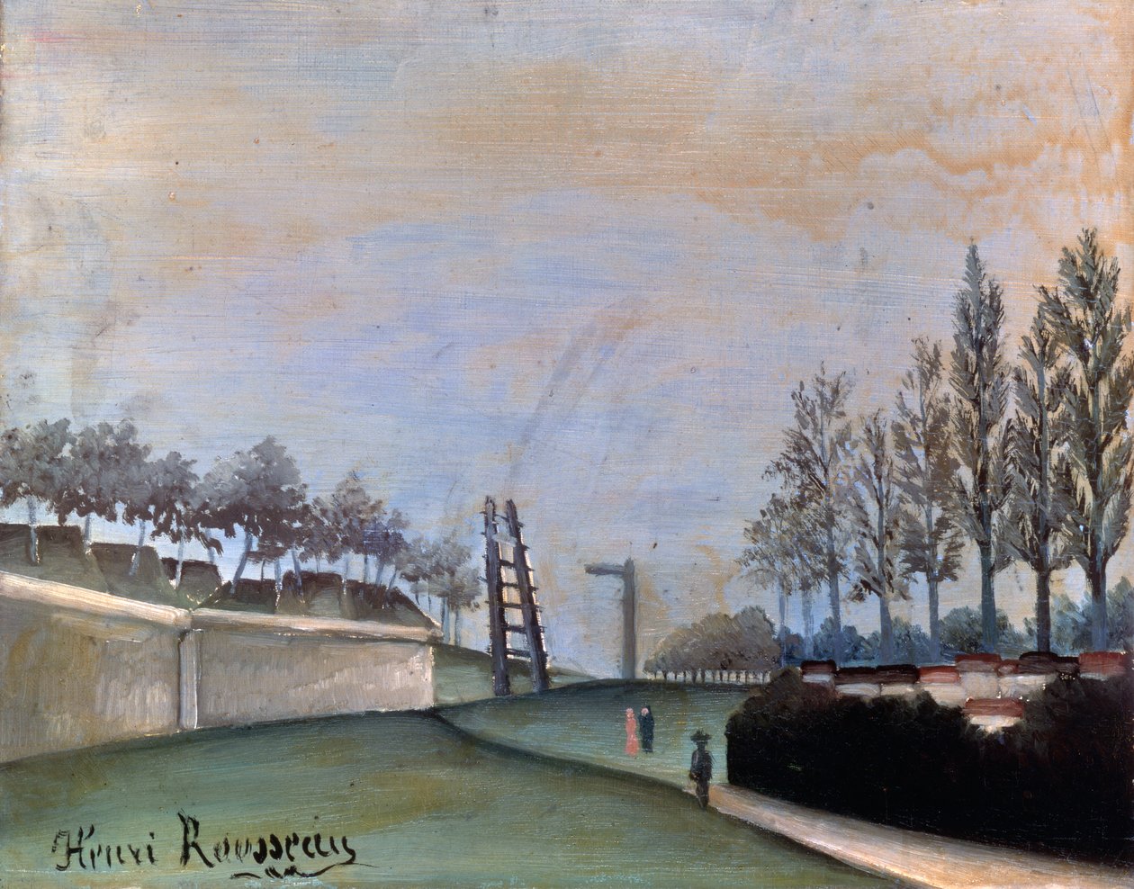 Widok Vanves, 1909. autorstwa Henri Rousseau