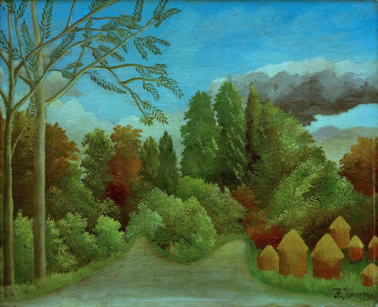Widok na brzegi Oise autorstwa Henri Rousseau