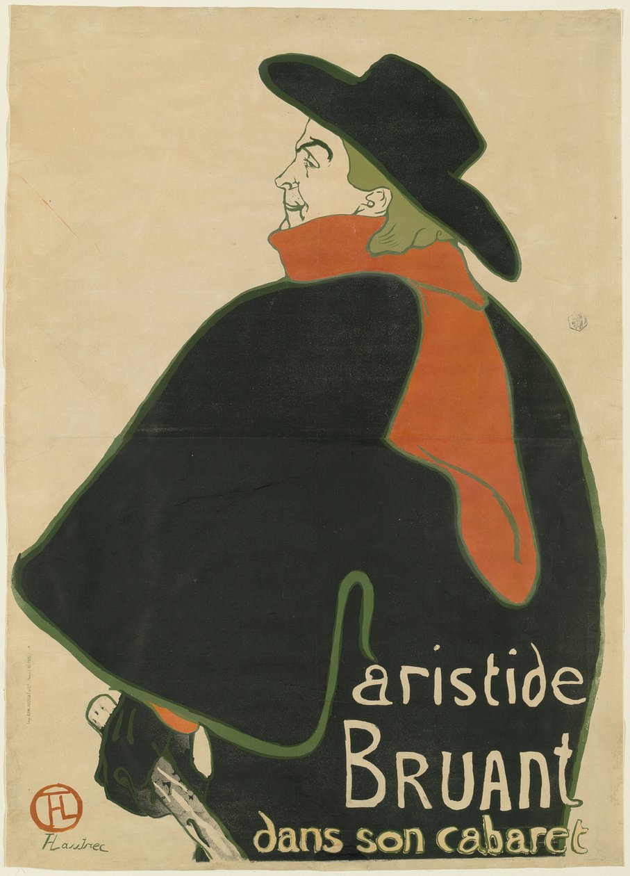 Aristide Bruant w swoim kabarecie autorstwa Henri de Toulouse Lautrec