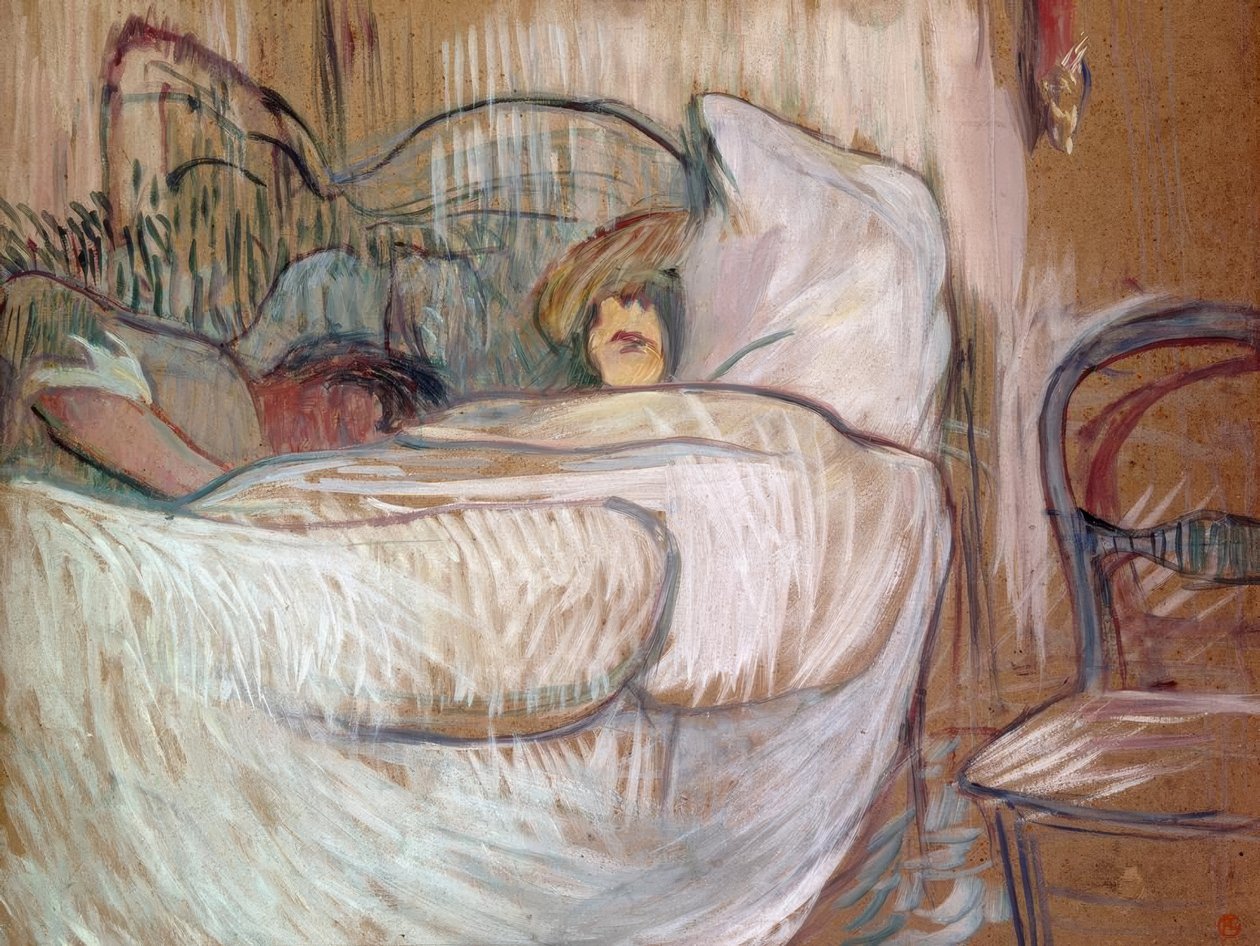 W łóżku autorstwa Henri de Toulouse Lautrec