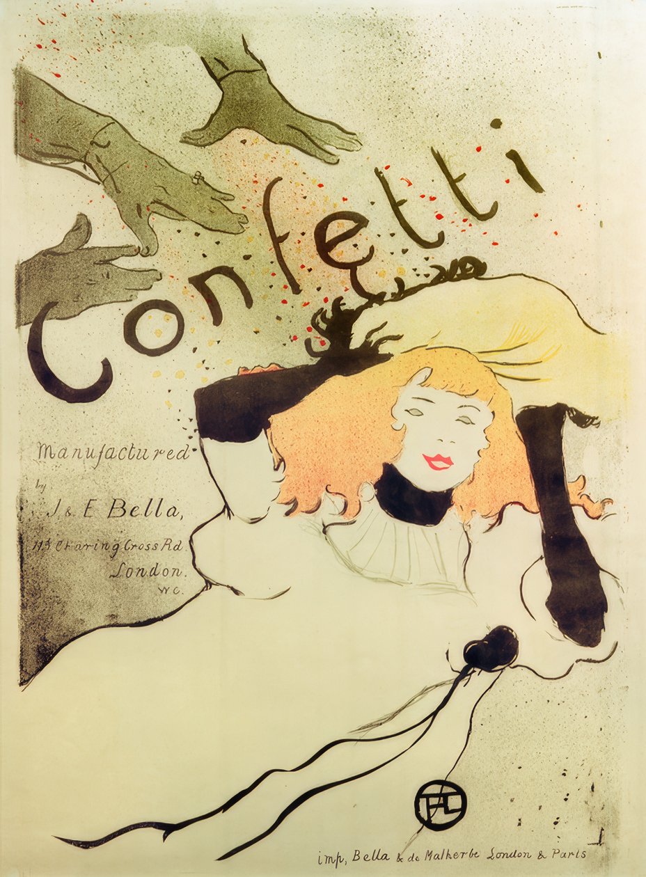 Konfetti autorstwa Henri de Toulouse Lautrec