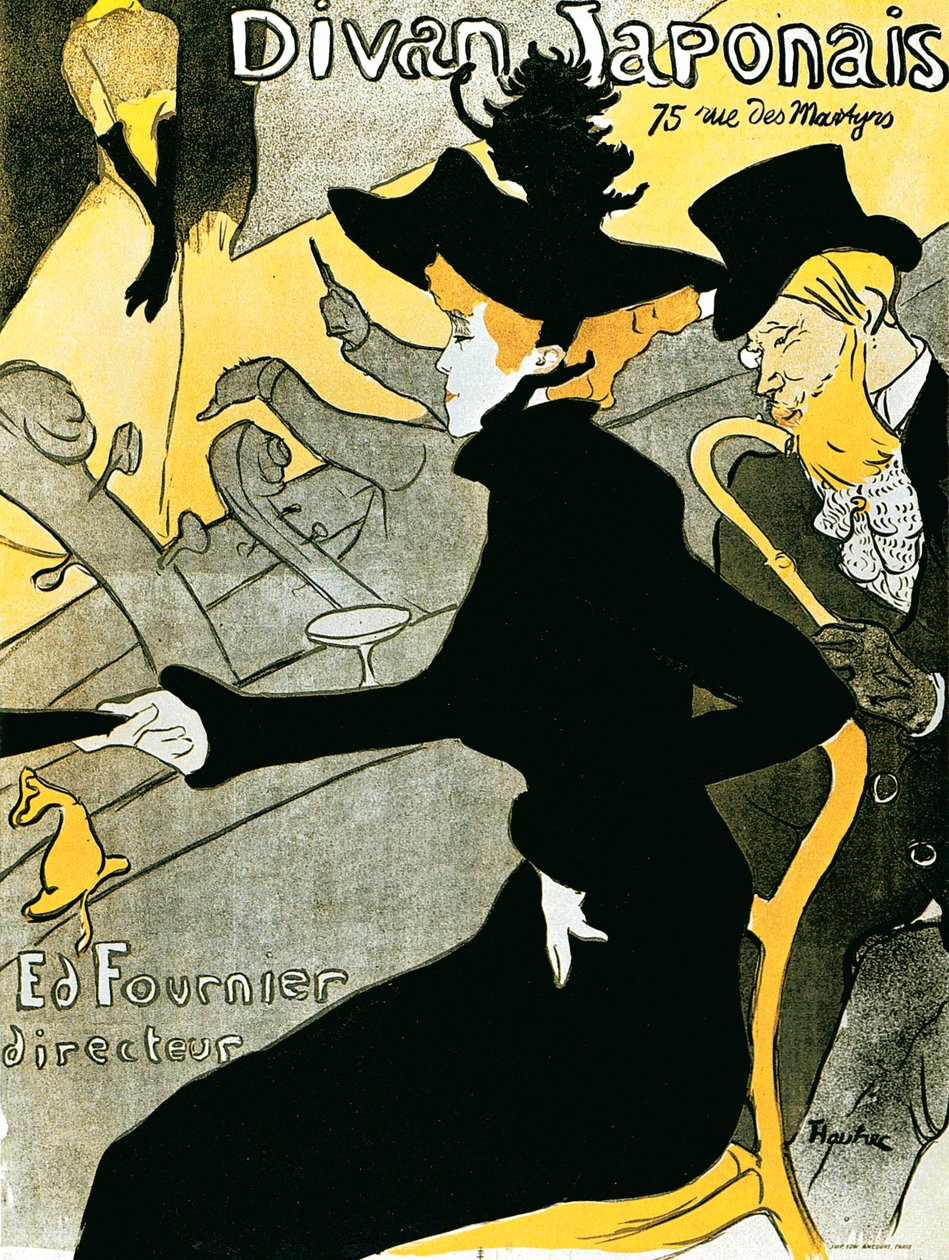 Japoński plakat na kanapie, 1892. autorstwa Henri de Toulouse Lautrec