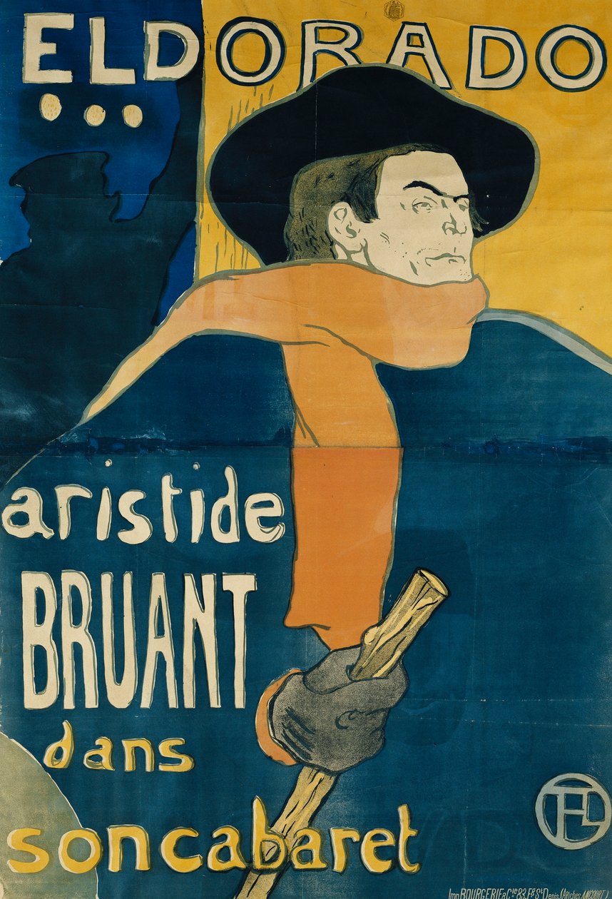 Eldorado, Aristide Bruant, 1892 autorstwa Henri de Toulouse Lautrec