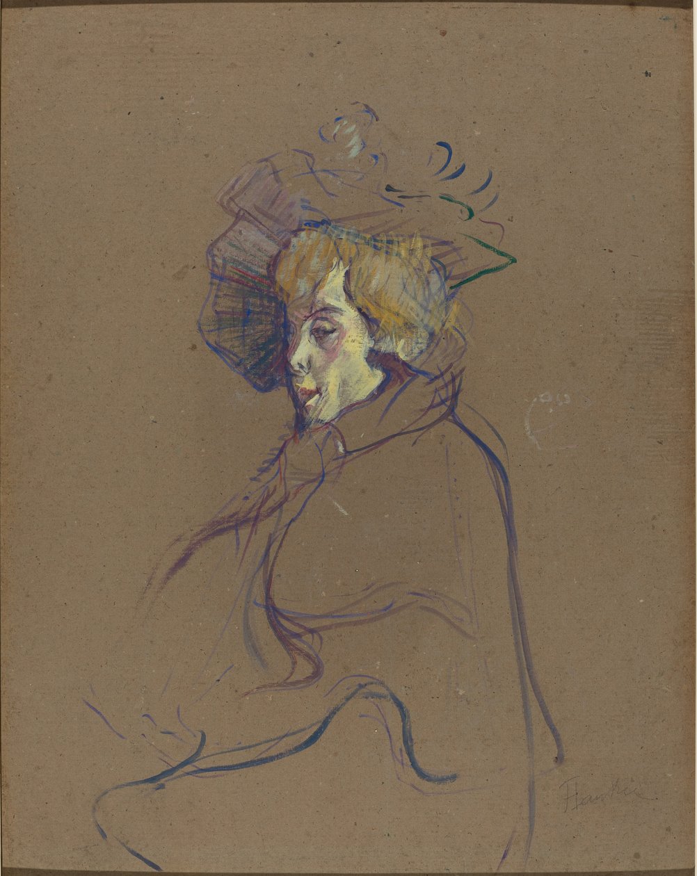 Jane Avril, 1892. autorstwa Henri de Toulouse Lautrec
