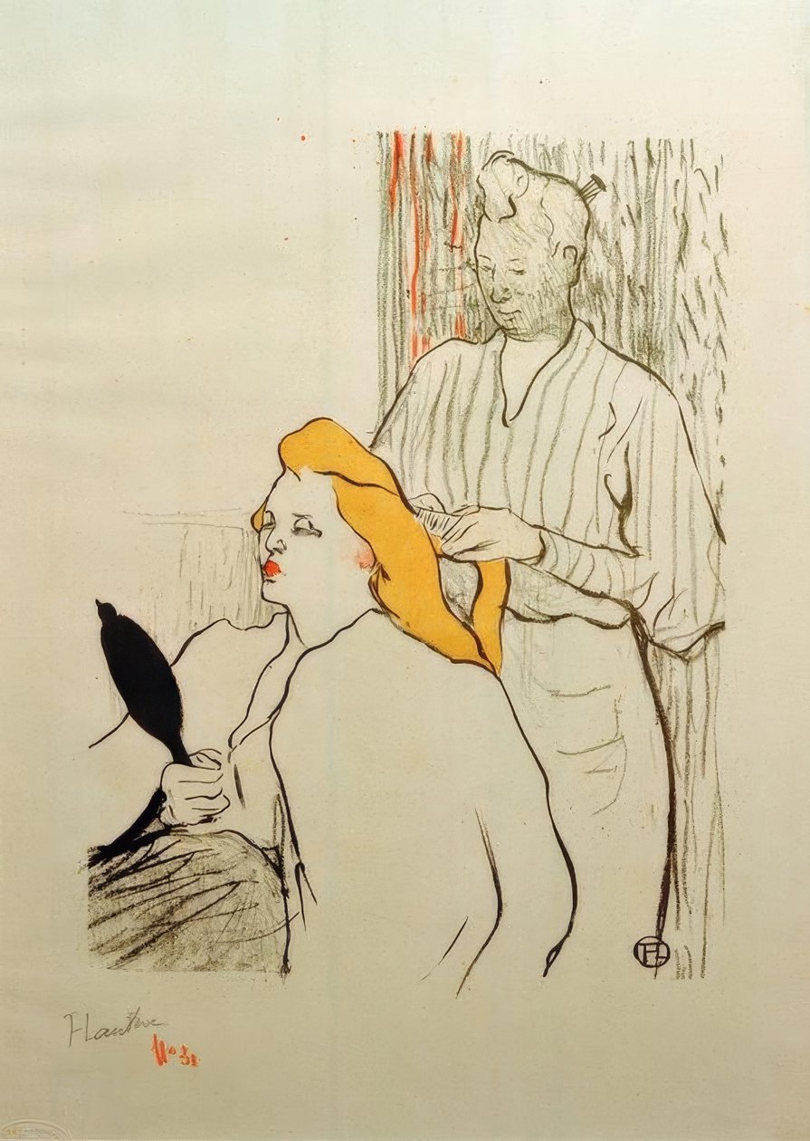 Fryzura autorstwa Henri de Toulouse Lautrec