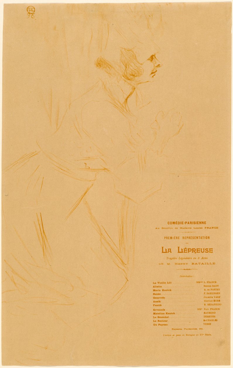 Trędowaty, 1896. autorstwa Henri de Toulouse Lautrec