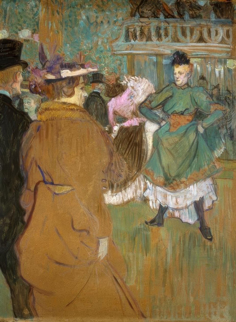 La Quadrille w Moulin-Rouge autorstwa Henri de Toulouse Lautrec