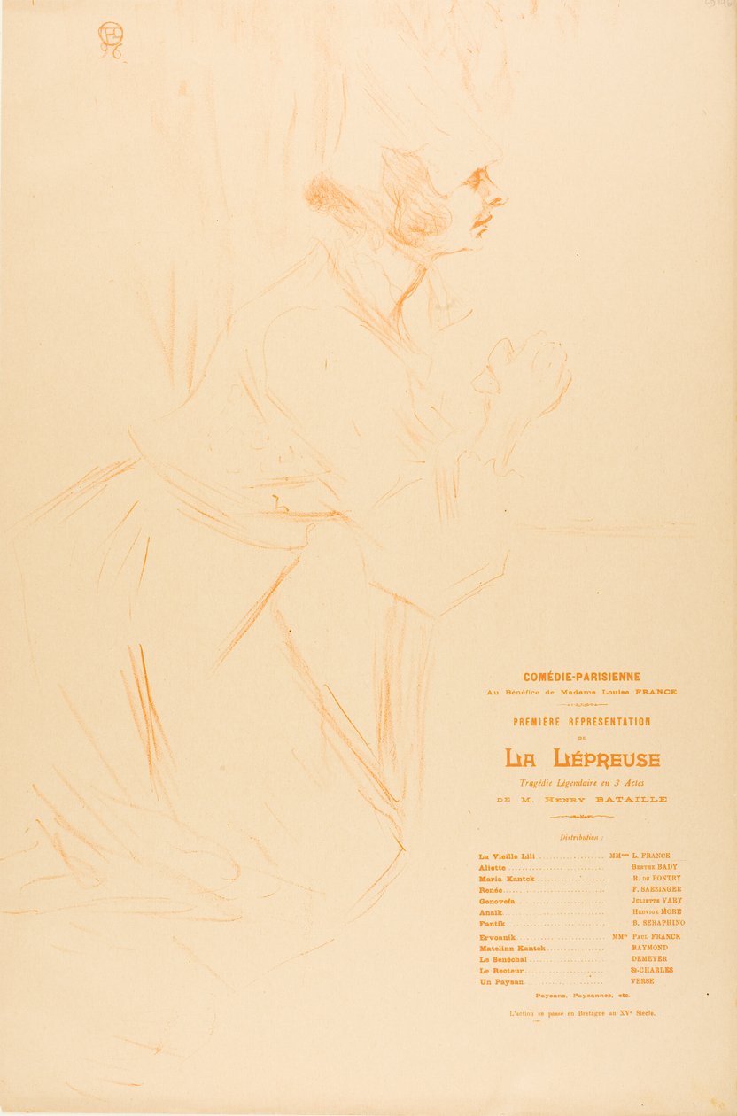 Program na trąd autorstwa Henri de Toulouse Lautrec