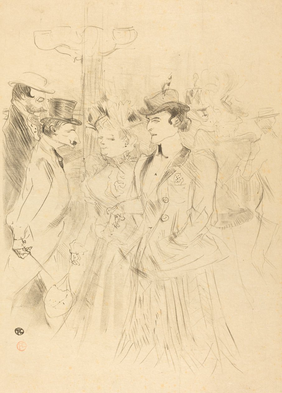 Promenada (Promenoir) autorstwa Henri de Toulouse Lautrec