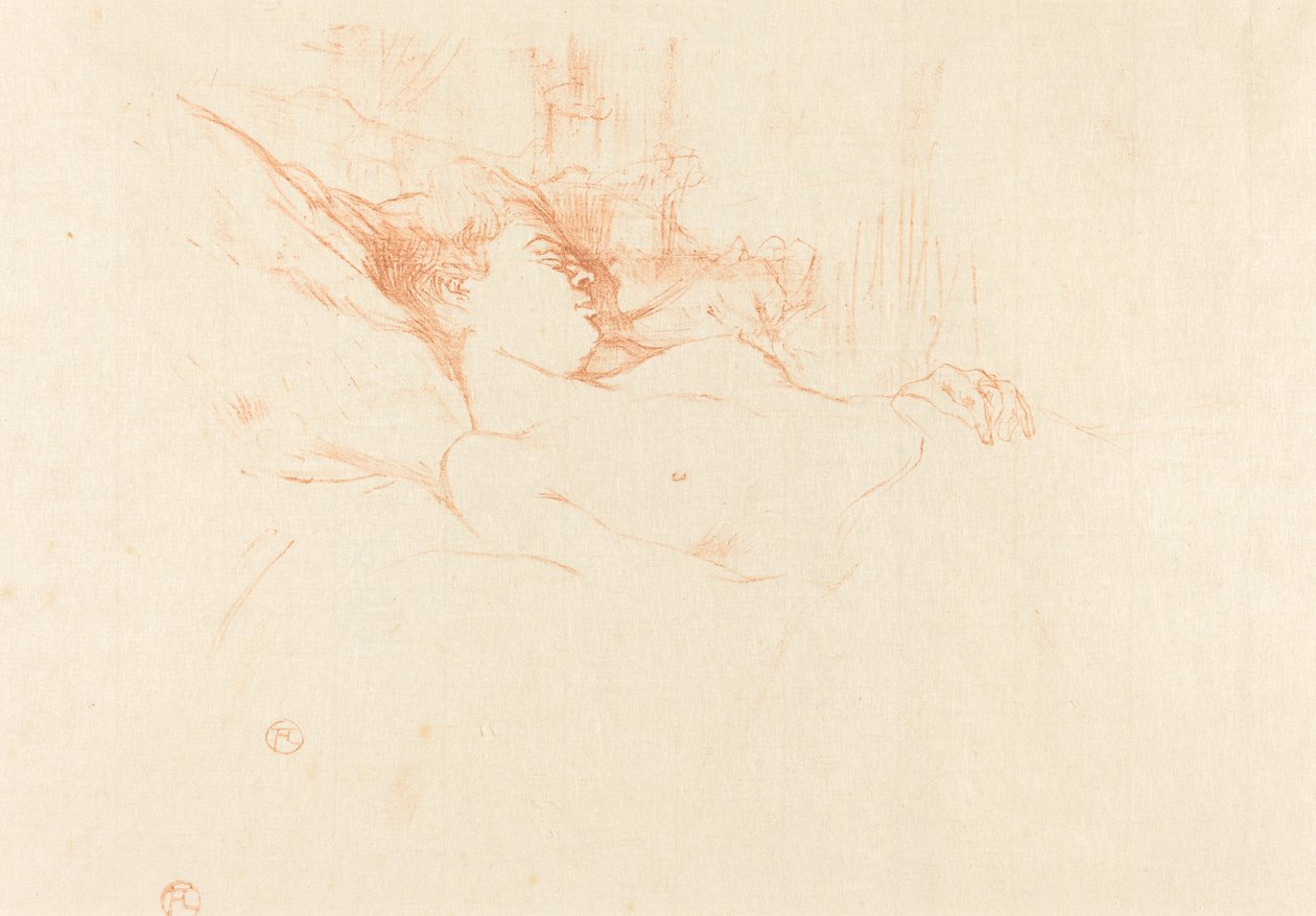 Spać autorstwa Henri de Toulouse Lautrec