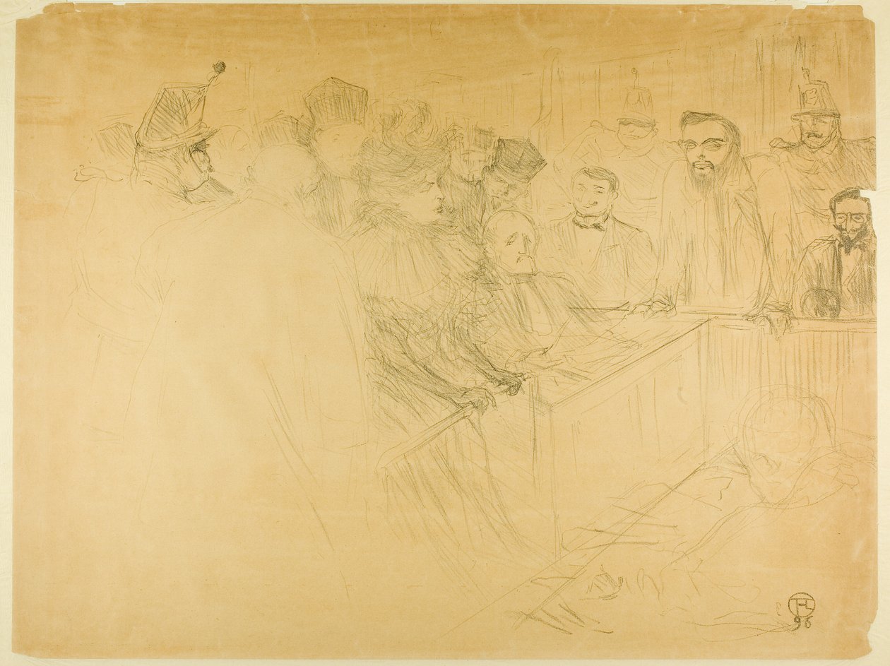Proces Artona (trzecia płyta) autorstwa Henri de Toulouse Lautrec