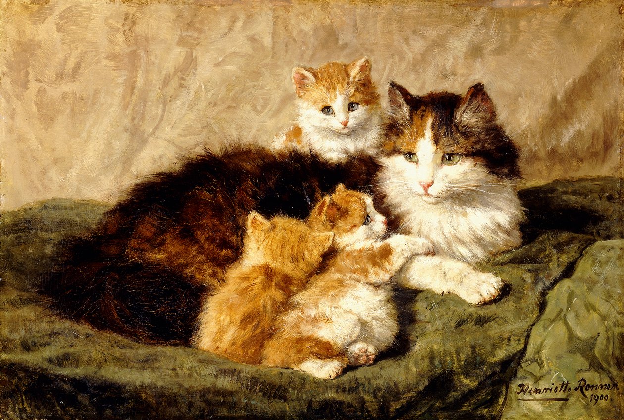 Zadowolenie, 1900 autorstwa Henriëtte Ronner Knip