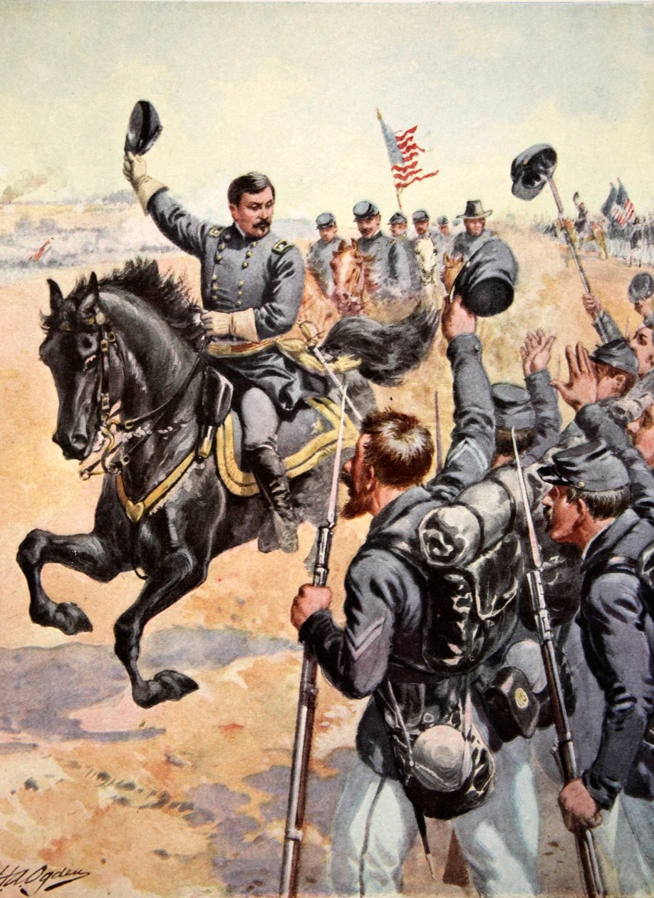 Generał McClellan w bitwie pod Antietam, 17 września 1862 r. autorstwa Henry Alexander Ogden