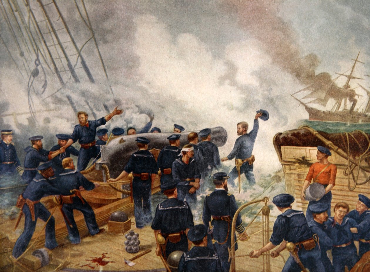 Kearsarge Tonący Alabamę, 19 czerwca 1864 r. autorstwa Henry Alexander Ogden