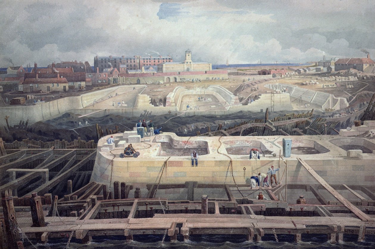 Budowa doków autorstwa Henry Barlow Carter