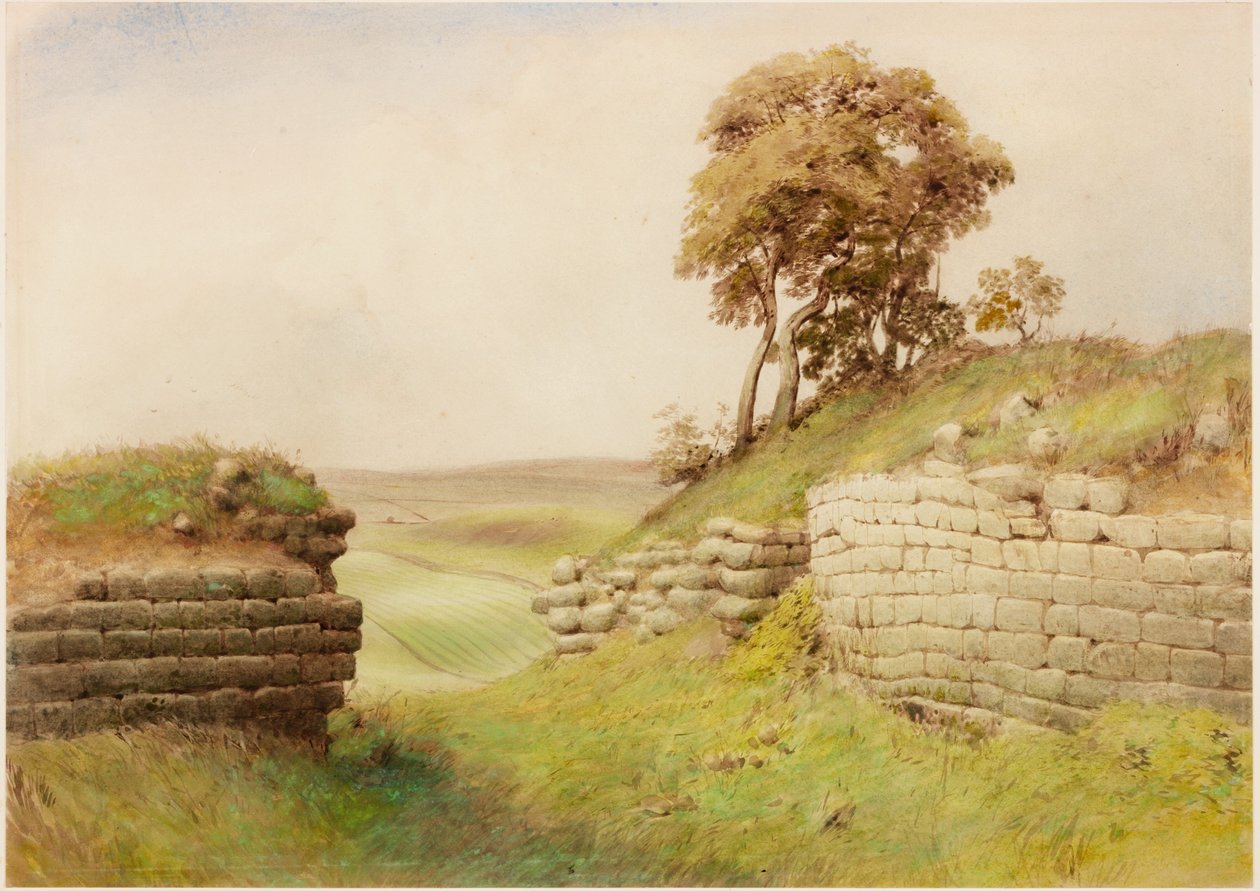 Birdoswald (bodycolour) autorstwa Henry Burdon Richardson