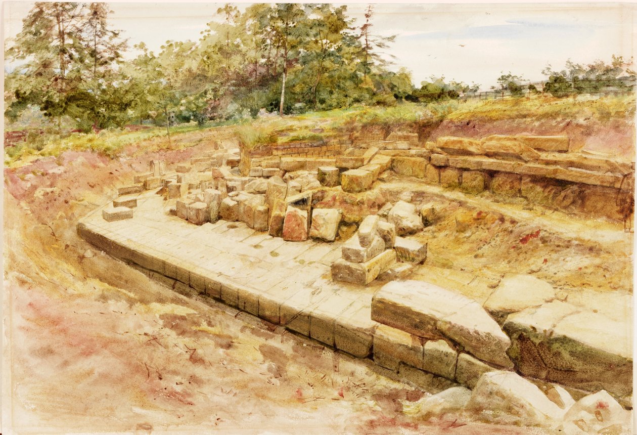 Cilurnum (gwasz, ołówek i wc na papierze) autorstwa Henry Burdon Richardson