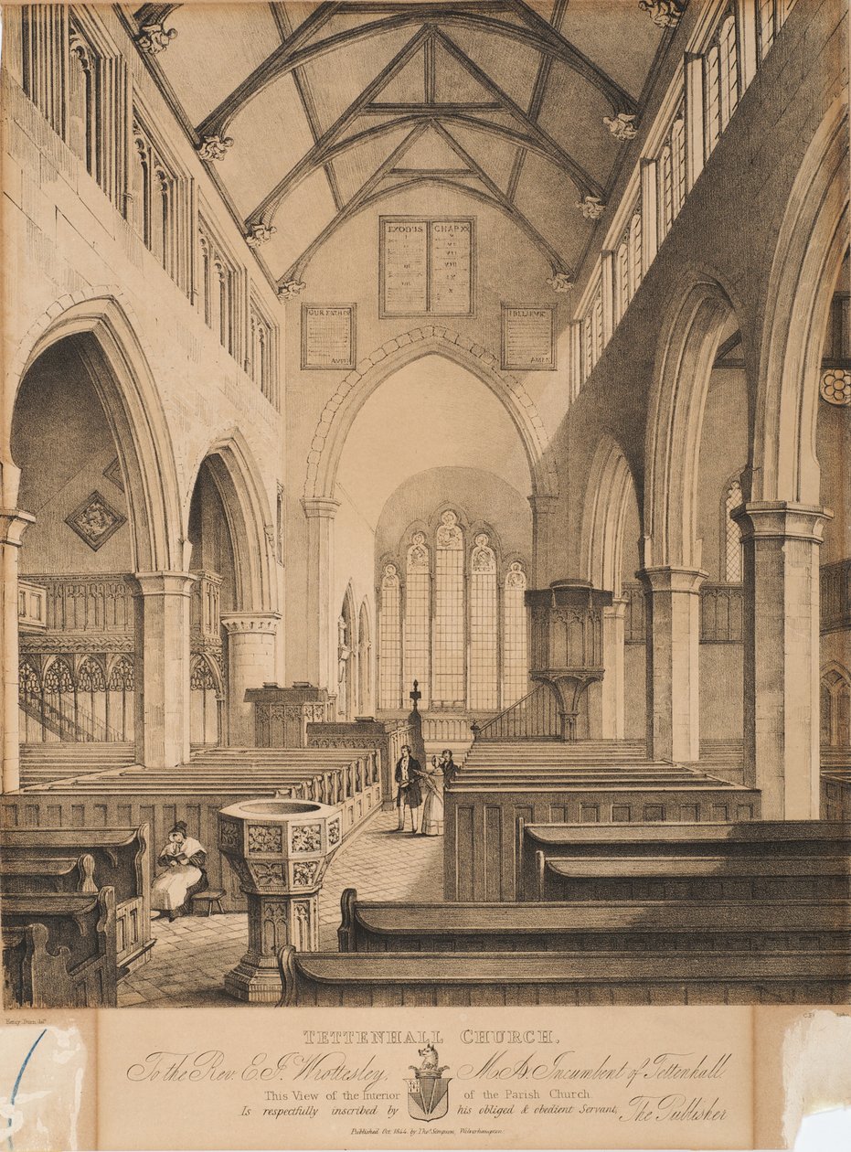 Kościół Tettenhall, 1844 autorstwa Henry Burn