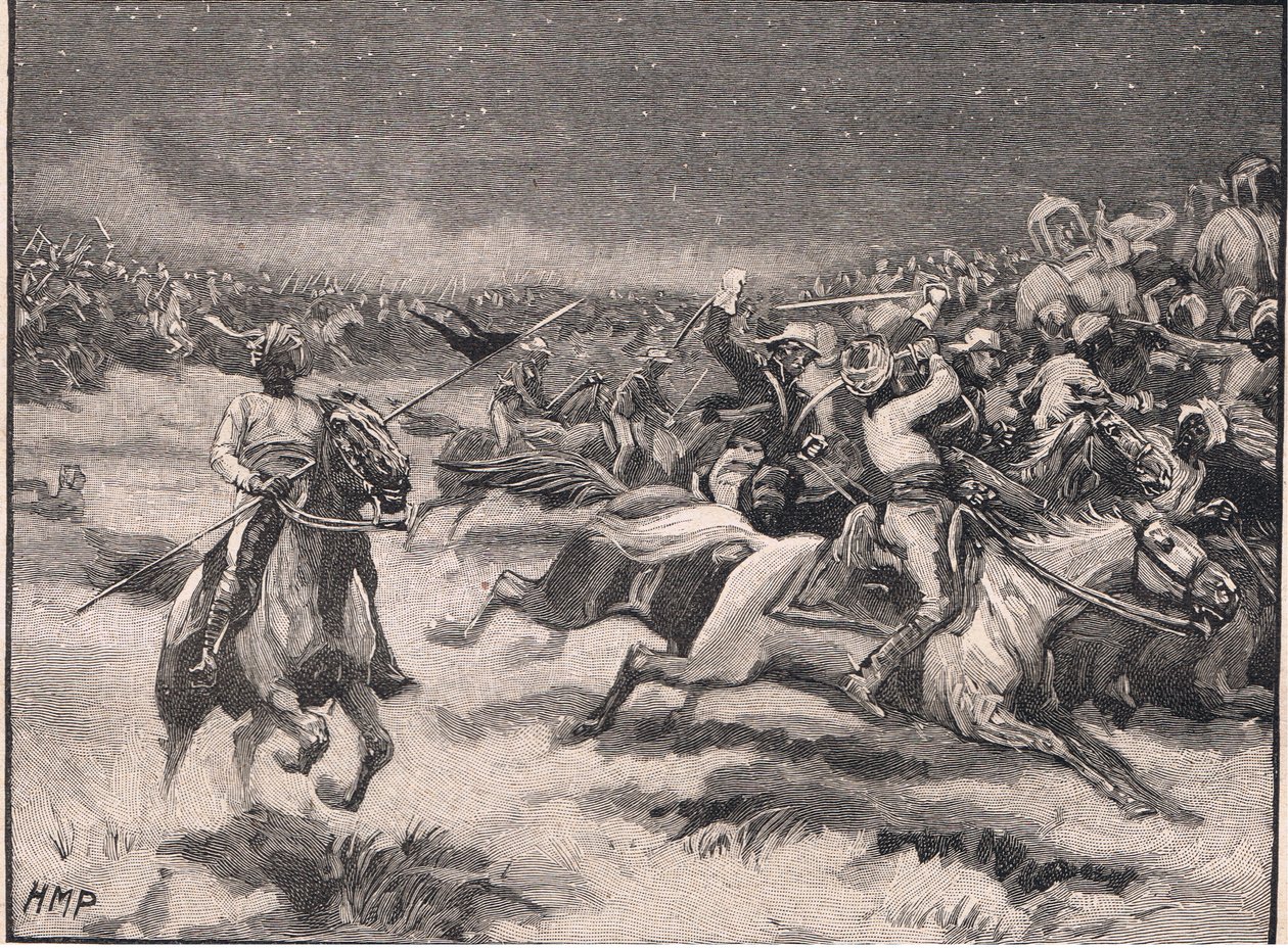 Pościg w Argaum AD 1803 autorstwa Henry Marriott Paget