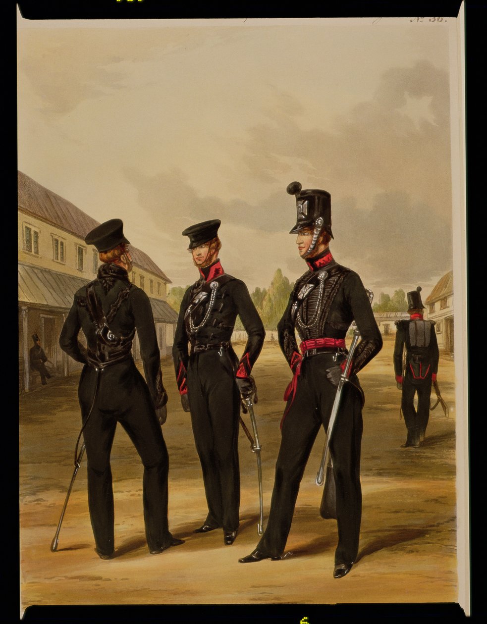 Mężczyźni 60. Strzelców (Królewski Korpus Strzelców), ok. 1830 r autorstwa Henry Martens