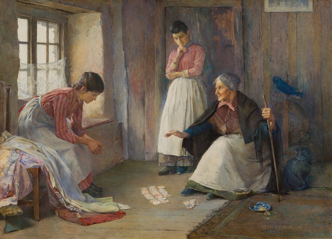 Wróżka, 1891 (wc na papierze) autorstwa Henry Meynell Rheam