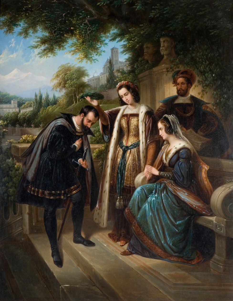 Królowa Izabela i Kolumb autorstwa Henry Nelson O