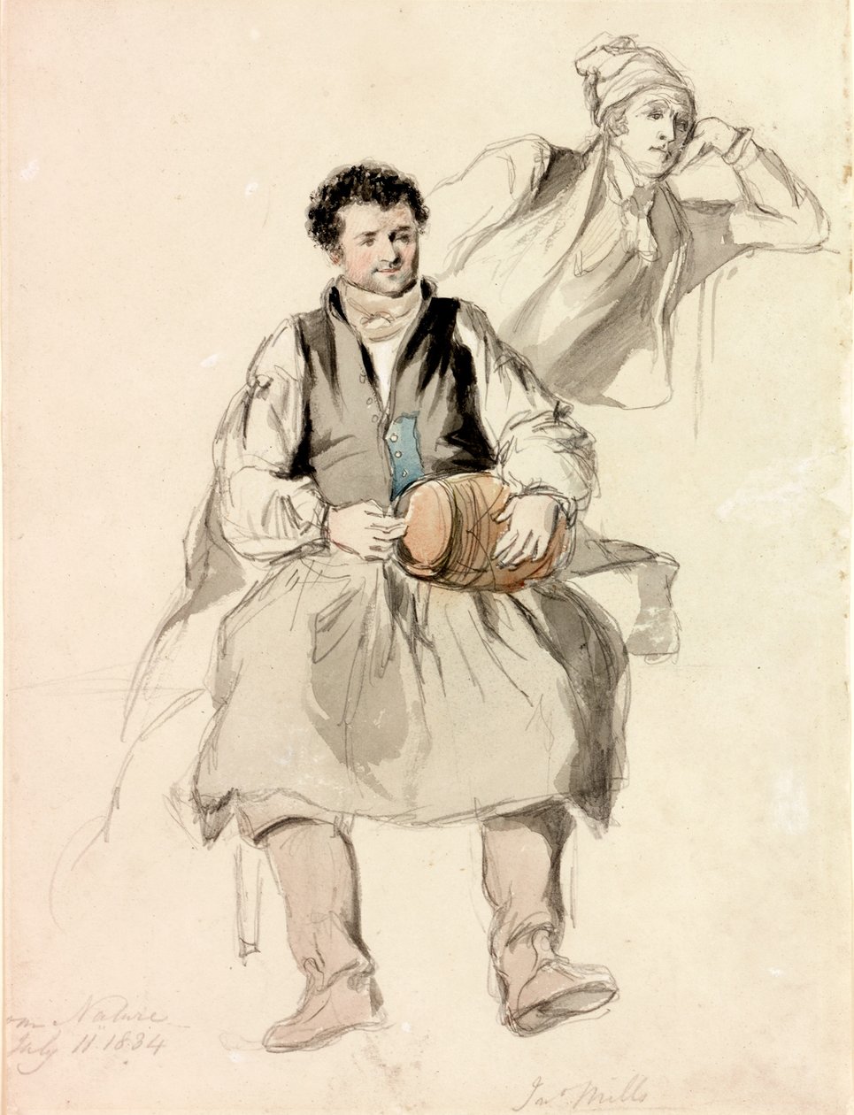 Bob Mills, Junior (ołówek i wc na papierze) autorstwa Henry Perlee Parker